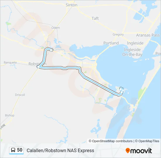 50 Bus Line Map