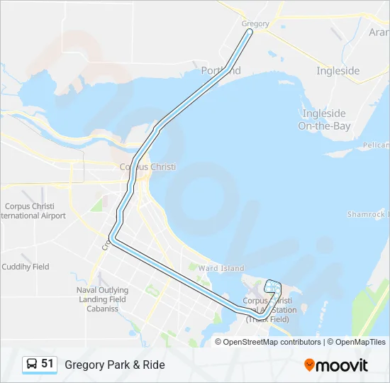 51 Bus Line Map