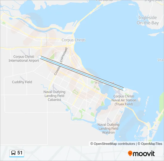 51 Bus Line Map