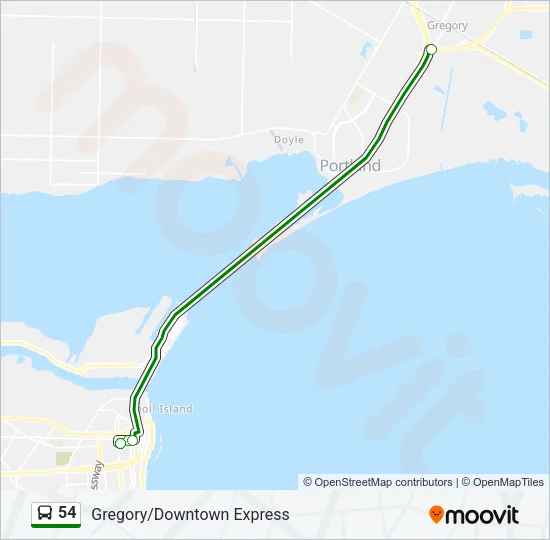 54 Bus Line Map