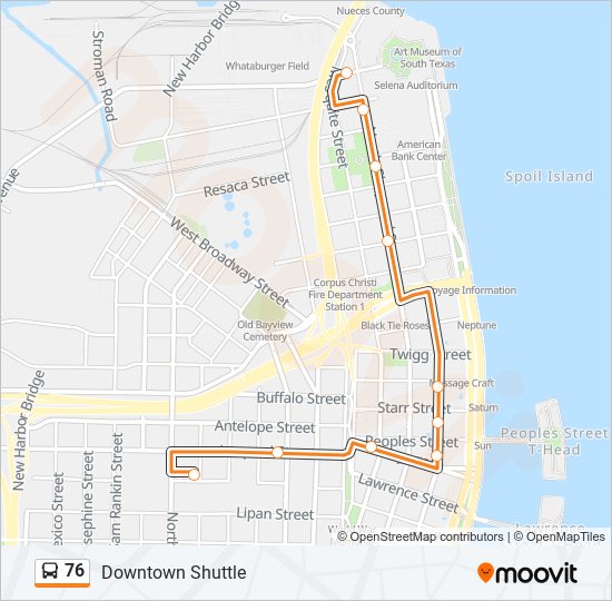 76 bus Line Map