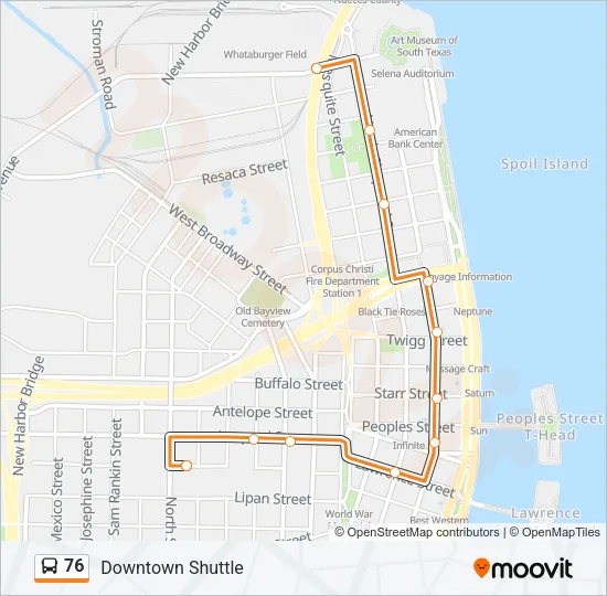 76 Bus Line Map