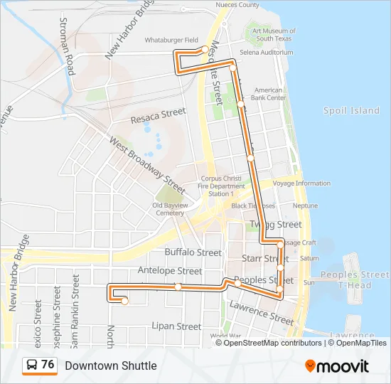 76 Bus Line Map