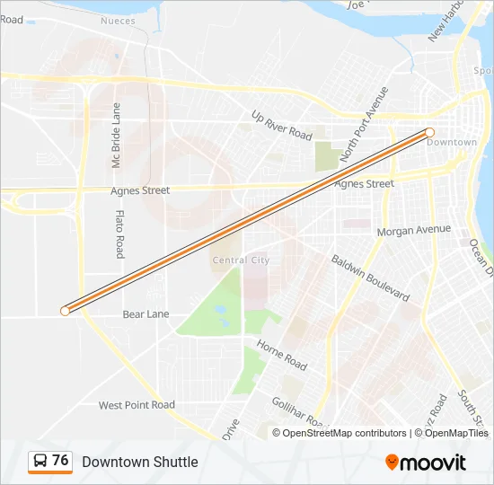 76 Bus Line Map