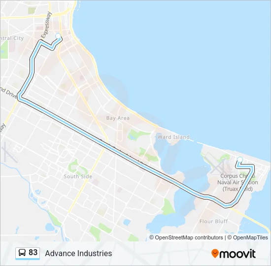 83 Bus Line Map