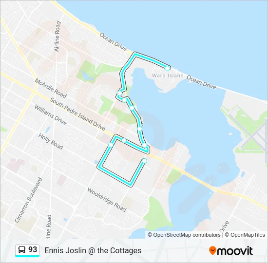 93 Bus Line Map