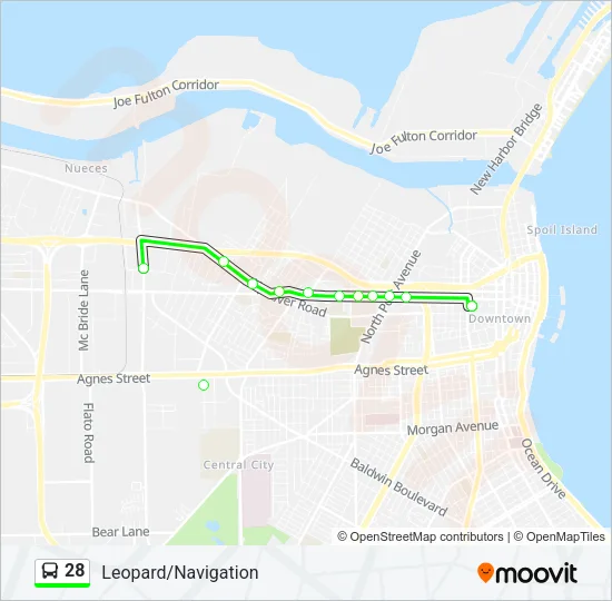 28 Bus Line Map