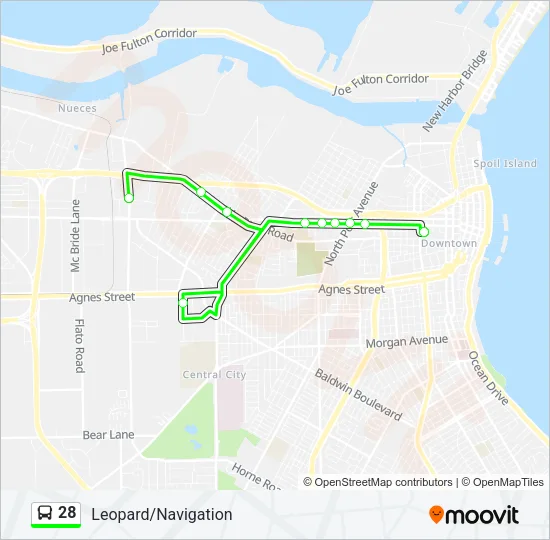 28 Bus Line Map
