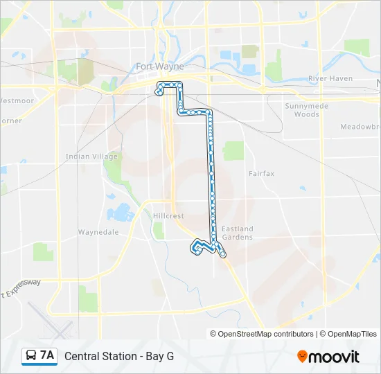 7A Bus Line Map
