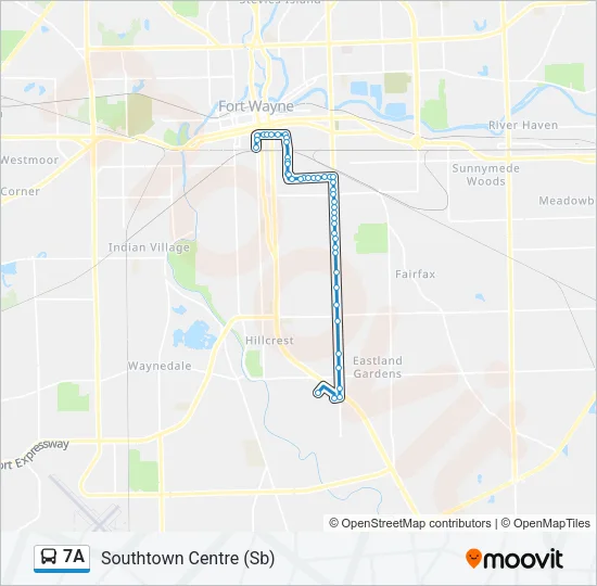 7A Bus Line Map