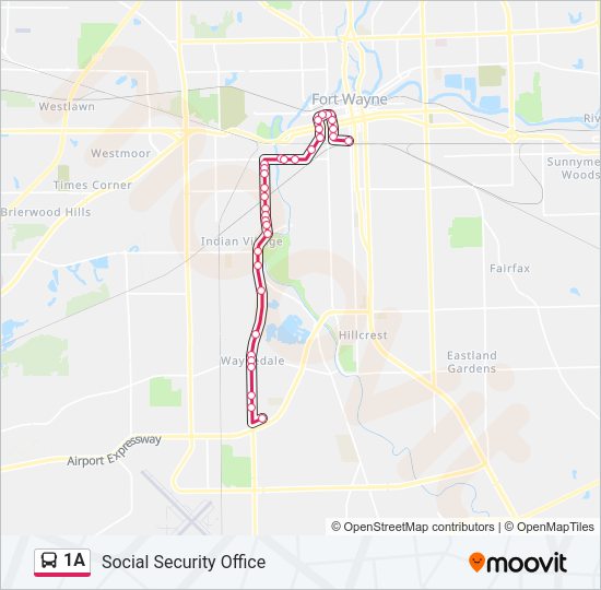 1A Bus Line Map