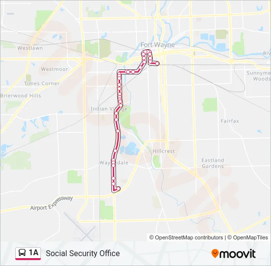 1A Bus Line Map