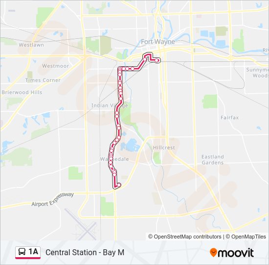 1A Bus Line Map