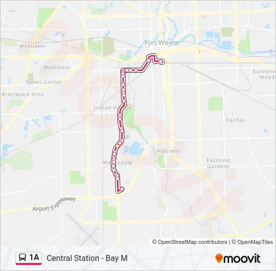 1A Bus Line Map