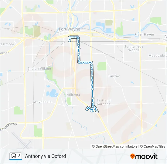 7 Bus Line Map