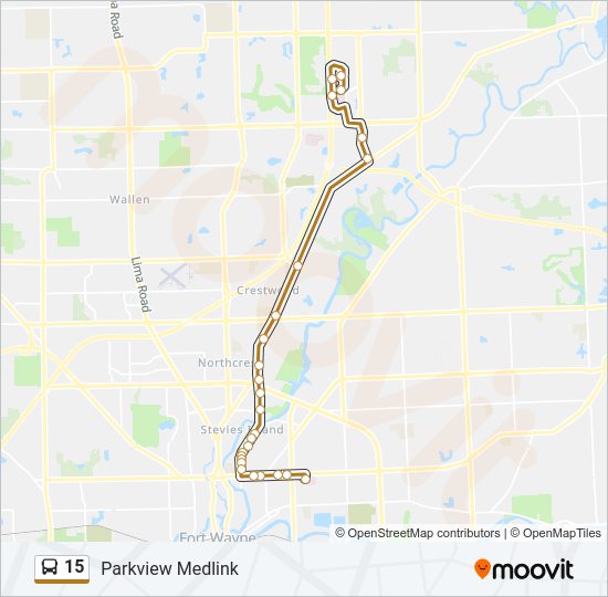 15 Bus Line Map