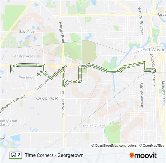 2 bus Line Map