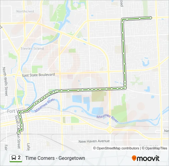 2 Bus Line Map