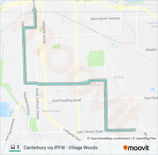 3 Bus Line Map