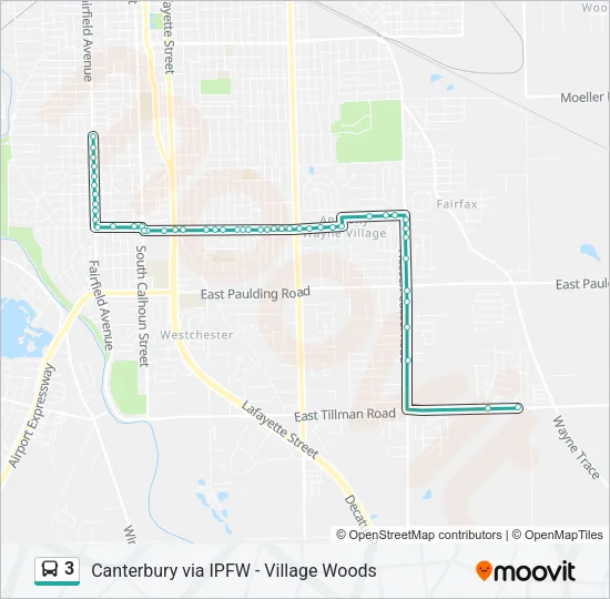 3 Bus Line Map