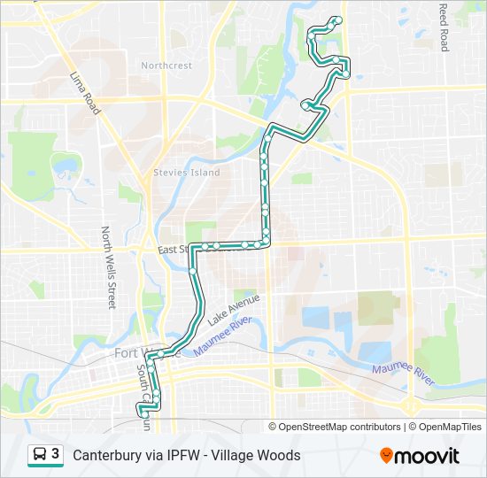 3 bus Line Map