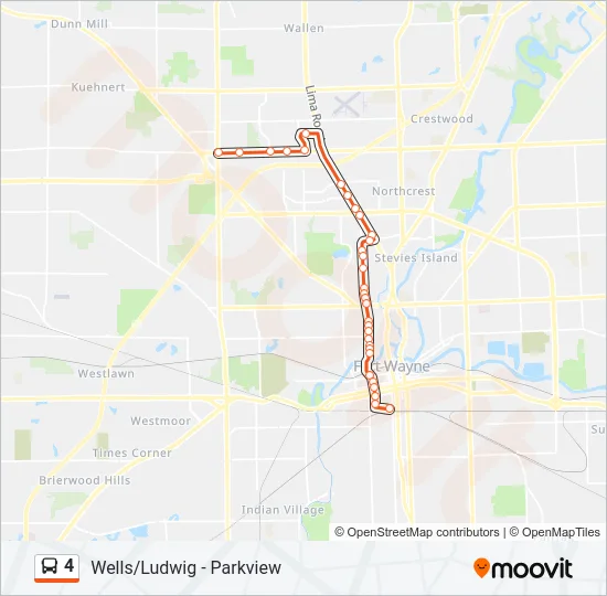 4 Bus Line Map