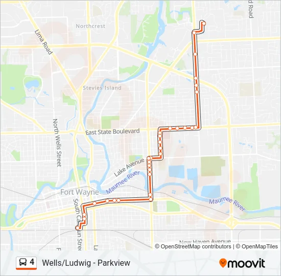 4 Bus Line Map