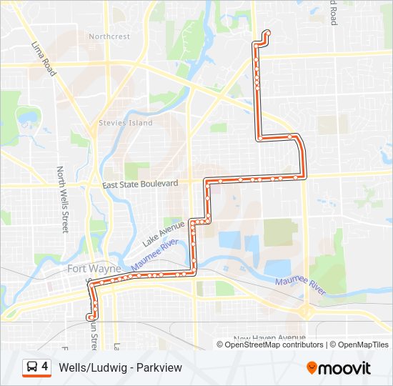 4 Bus Line Map