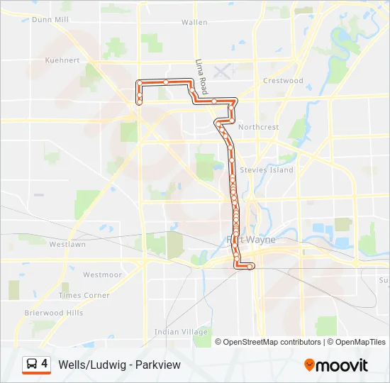 4 Bus Line Map