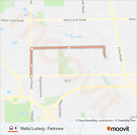 4 Bus Line Map