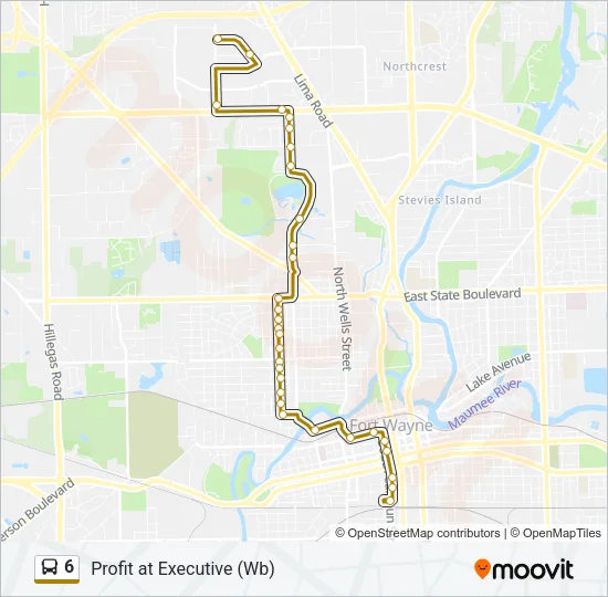 6 Bus Line Map