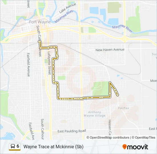 6 Bus Line Map