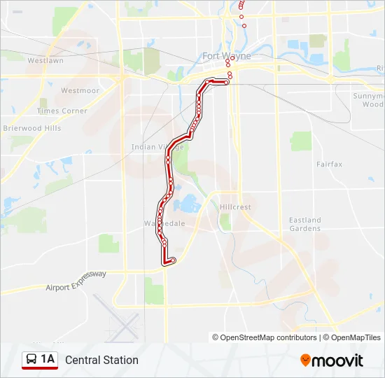 1A Bus Line Map