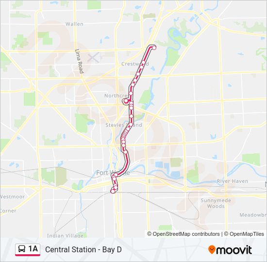 1A Bus Line Map