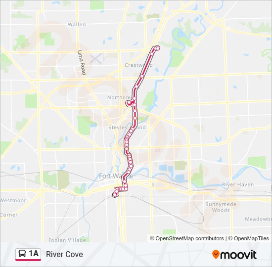 1A Bus Line Map