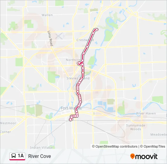 1A Bus Line Map