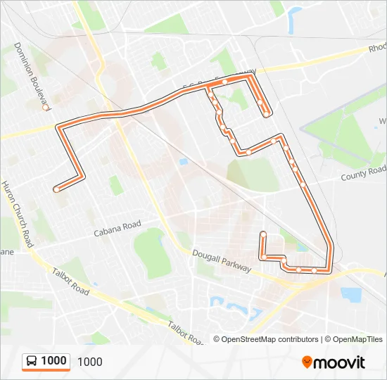1000 Route: Schedules, Stops & Maps - 1000 (Updated)