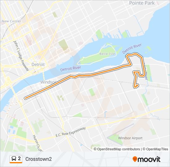 2 Bus Line Map