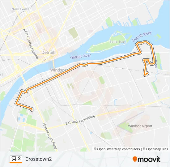 2 Bus Line Map