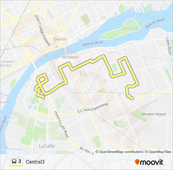 3 Bus Line Map