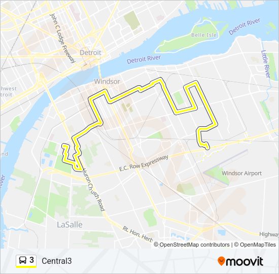 3 Bus Line Map