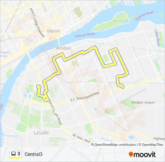 3 Bus Line Map