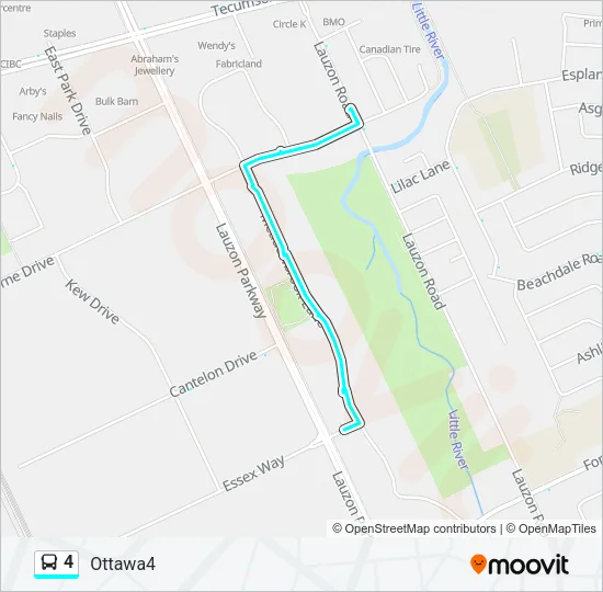4 Bus Line Map