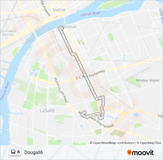 6 Bus Line Map