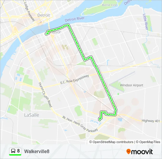 8 Bus Line Map