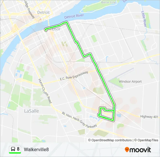 8 Bus Line Map