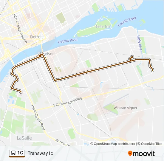 1C Bus Line Map