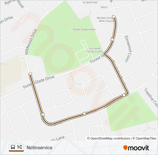 1C Bus Line Map