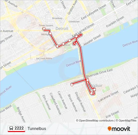 2222 Bus Line Map