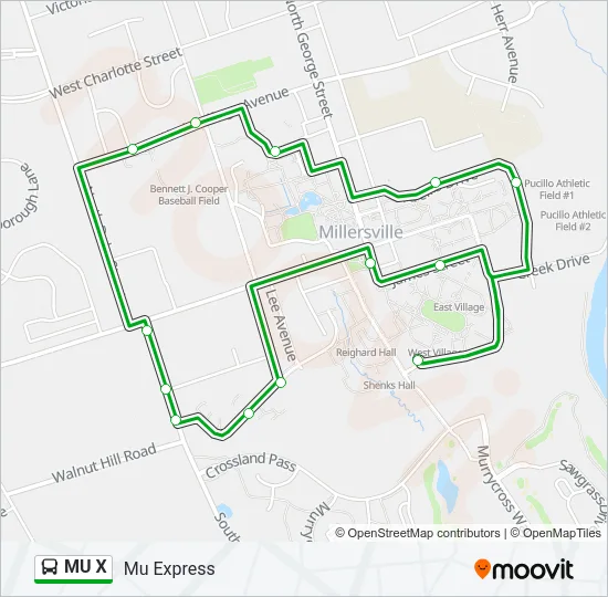 MU X Bus Line Map
